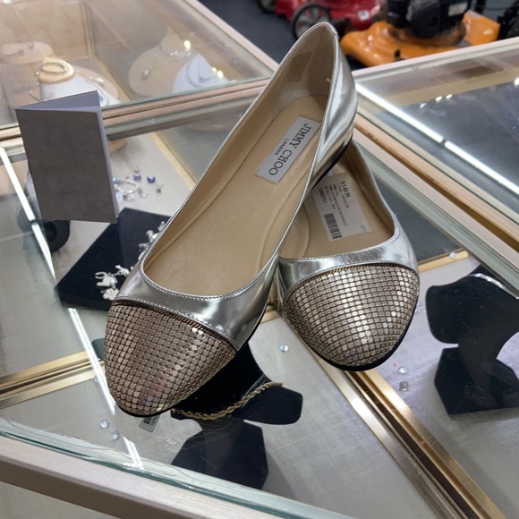 Jimmy Choo Metallic Flats - Picture 8 of 12
